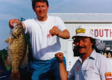 Randy VanDam & Ron Perrine with Randy's Ohio State Record Smallmouth Bass